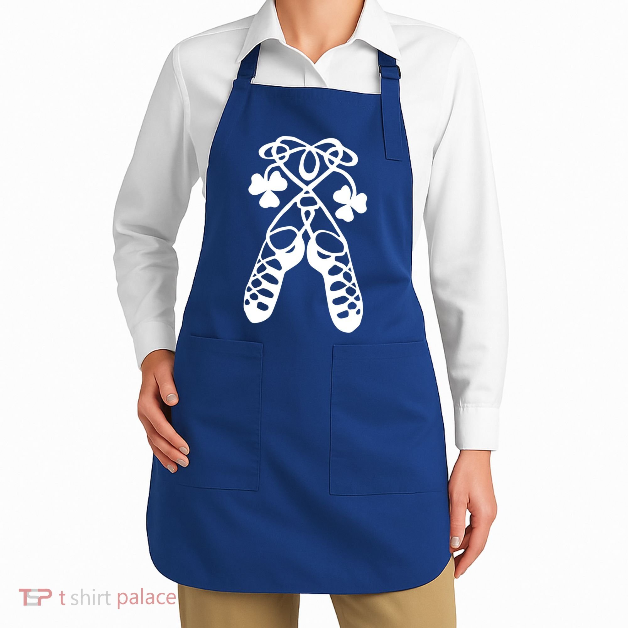 Irish Dance Soft Shoes Ghillies Lucky Feis Gift Apron