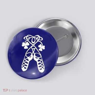 Irish Dance Soft Shoes Ghillies Lucky Feis Gift Button