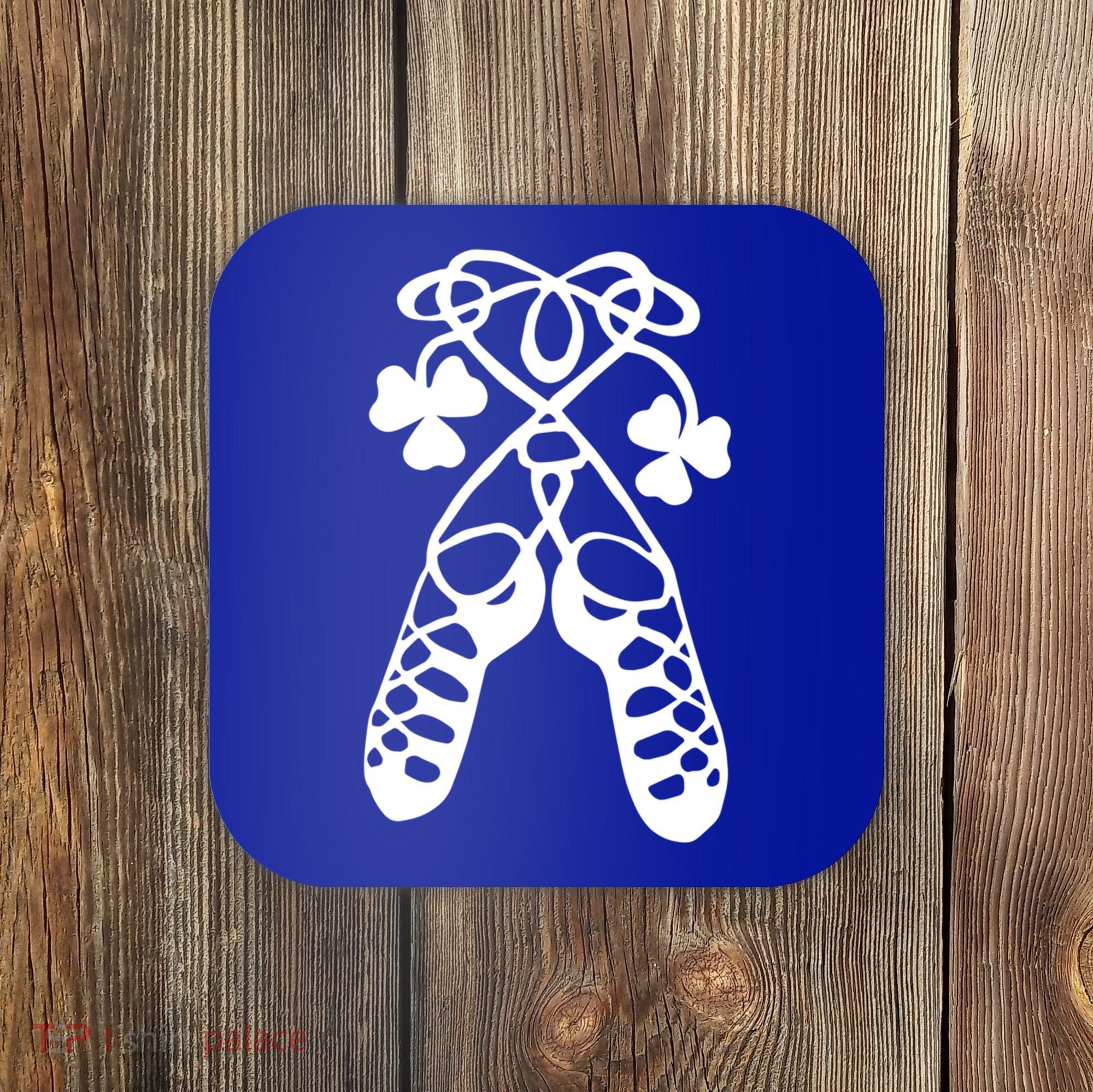 Irish Dance Soft Shoes Ghillies Lucky Feis Gift Coaster