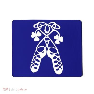 Irish Dance Soft Shoes Ghillies Lucky Feis Gift Mousepad