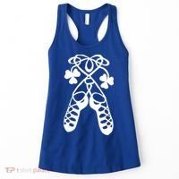 Irish Dance Soft Shoes Ghillies Lucky Feis Gift Women's Tank Top thumb 0