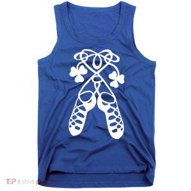 Irish Dance Soft Shoes Ghillies Lucky Feis Gift Tank Top
