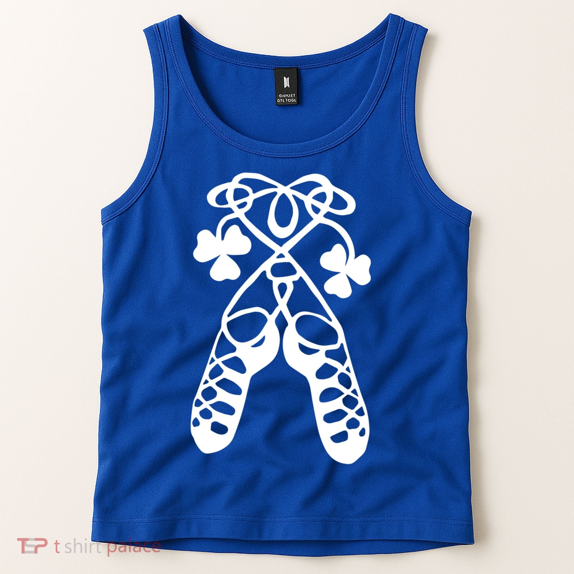 Irish Dance Soft Shoes Ghillies Lucky Feis Gift Tank Top