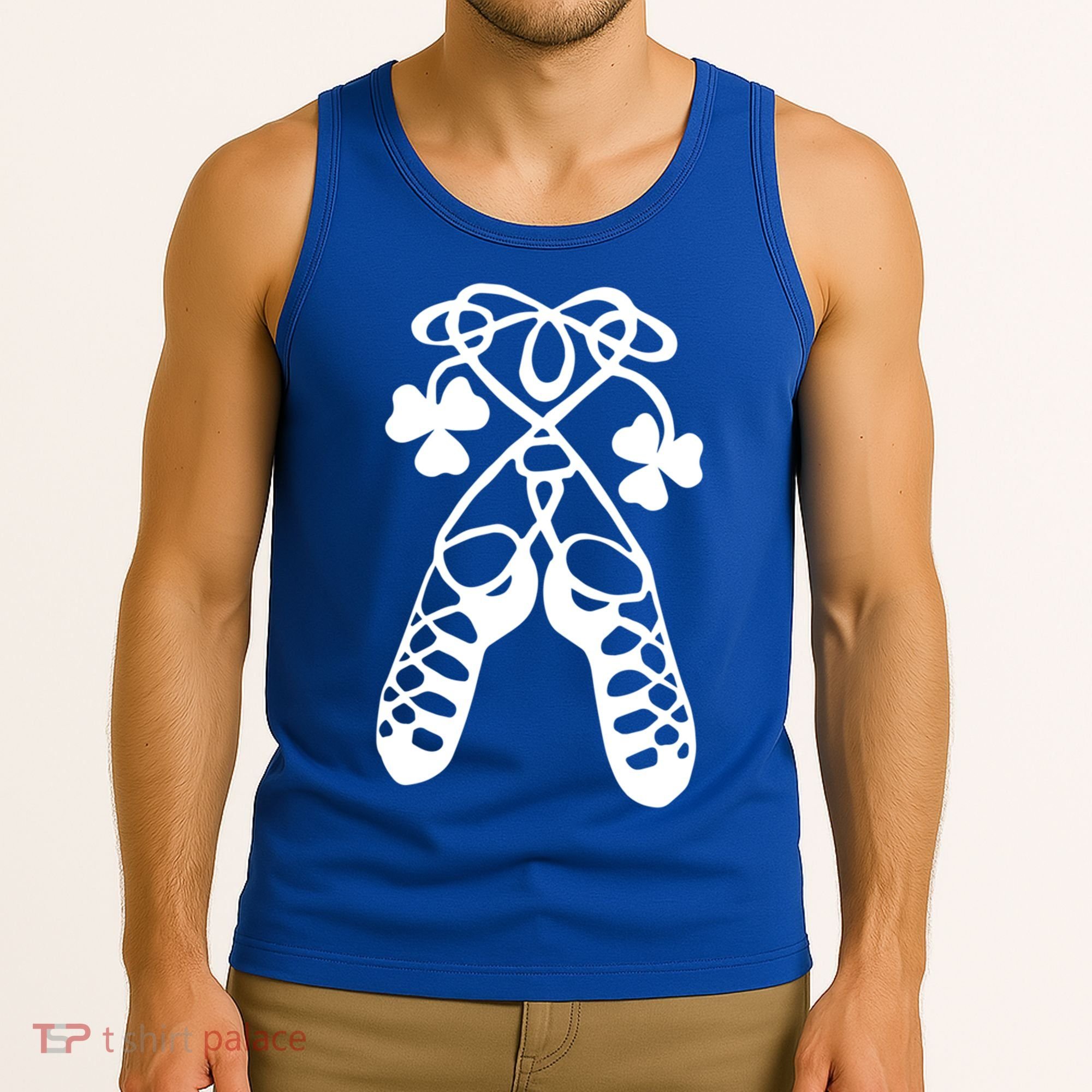 Irish Dance Soft Shoes Ghillies Lucky Feis Gift Tank Top