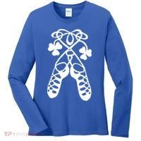 Irish Dance Soft Shoes Ghillies Lucky Feis Gift Women's Long Sleeve Shirt thumb 0