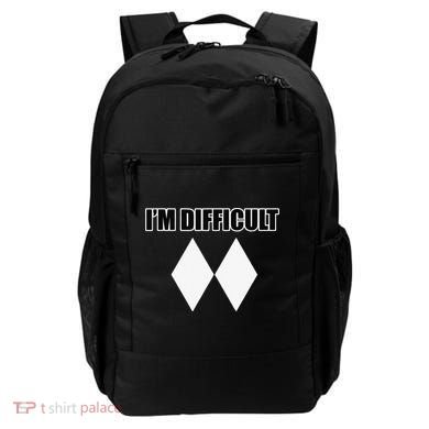 I'm Difficult Ski Funny Skier Snowboard Skiing Backpack