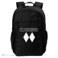 I'm Difficult Ski Funny Skier Snowboard Skiing Backpack thumb 0