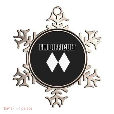 I'm Difficult Ski Funny Skier Snowboard Skiing Ornament
