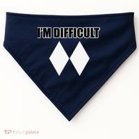 I'm Difficult Ski Funny Skier Snowboard Skiing USA-Made Doggie Bandana thumb 0