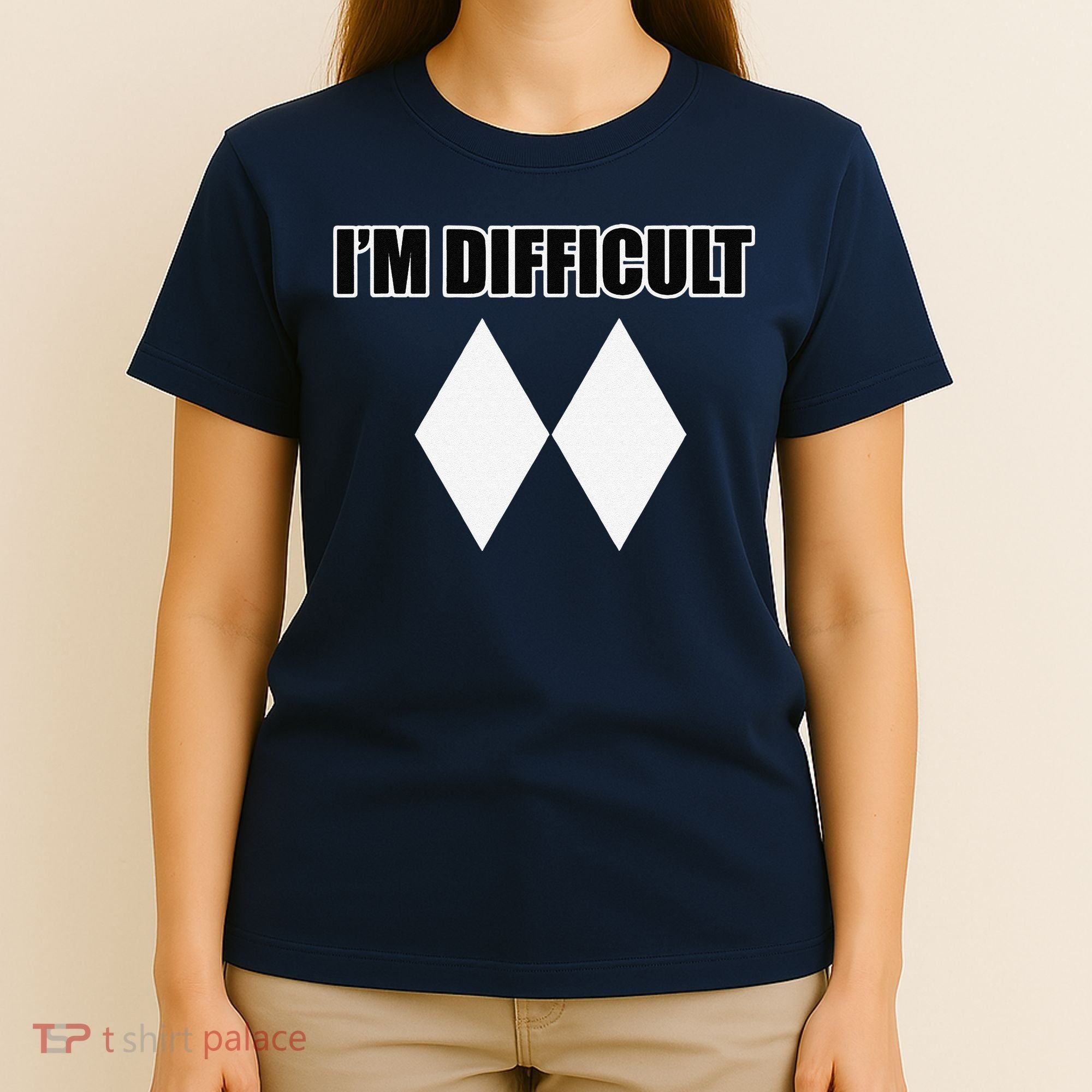 I'm Difficult Ski Funny Skier Snowboard Skiing T-Shirt