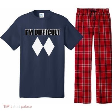 I'm Difficult Ski Funny Skier Snowboard Skiing Pajama Set