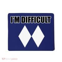 I'm Difficult Ski Funny Skier Snowboard Skiing Mousepad thumb 0