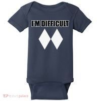 I'm Difficult Ski Funny Skier Snowboard Skiing Baby Bodysuit thumb 0