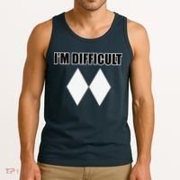 I'm Difficult Ski Funny Skier Snowboard Skiing Tank Top thumb 3