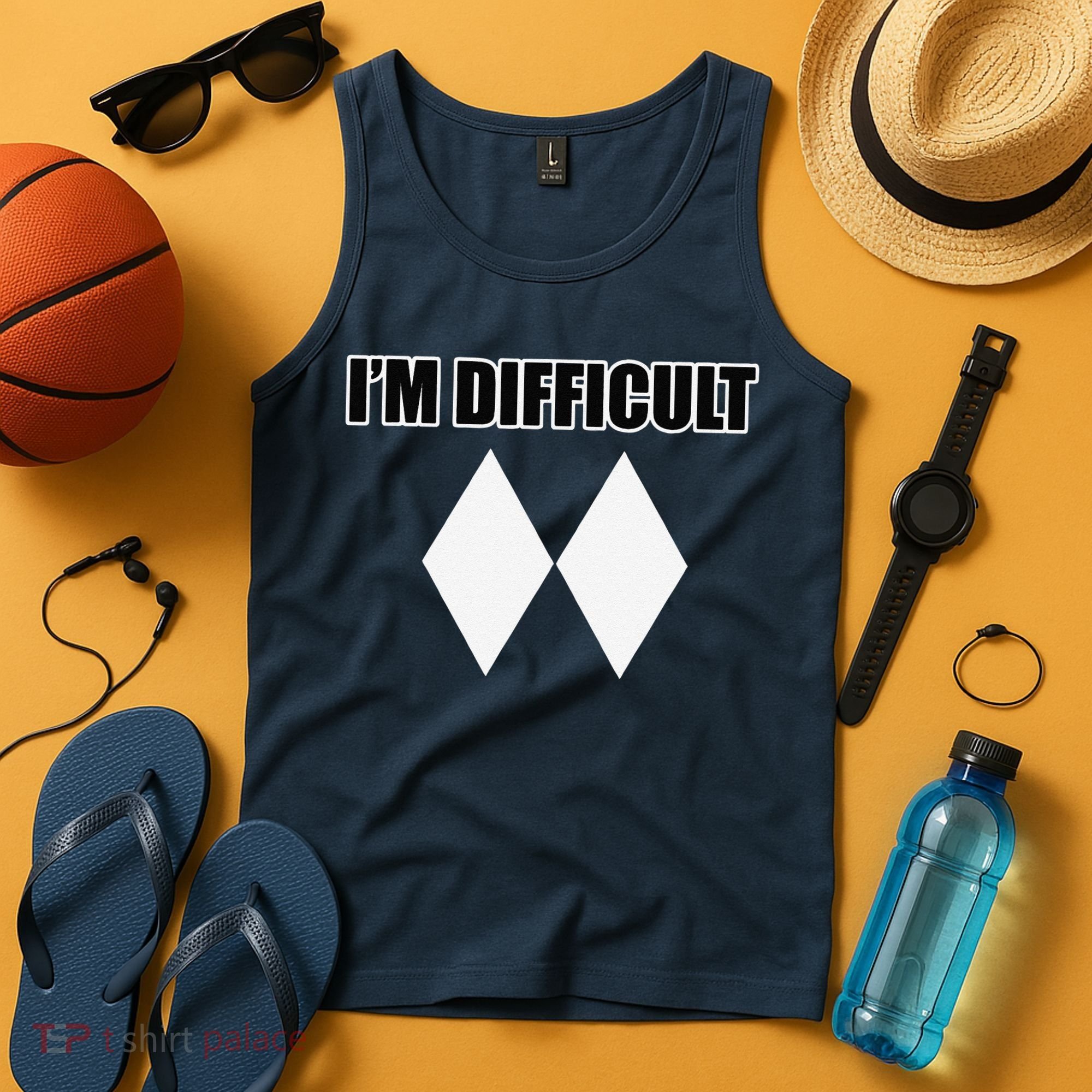 I'm Difficult Ski Funny Skier Snowboard Skiing Tank Top