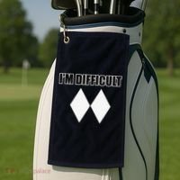 I'm Difficult Ski Funny Skier Snowboard Skiing Golf Towel thumb 2