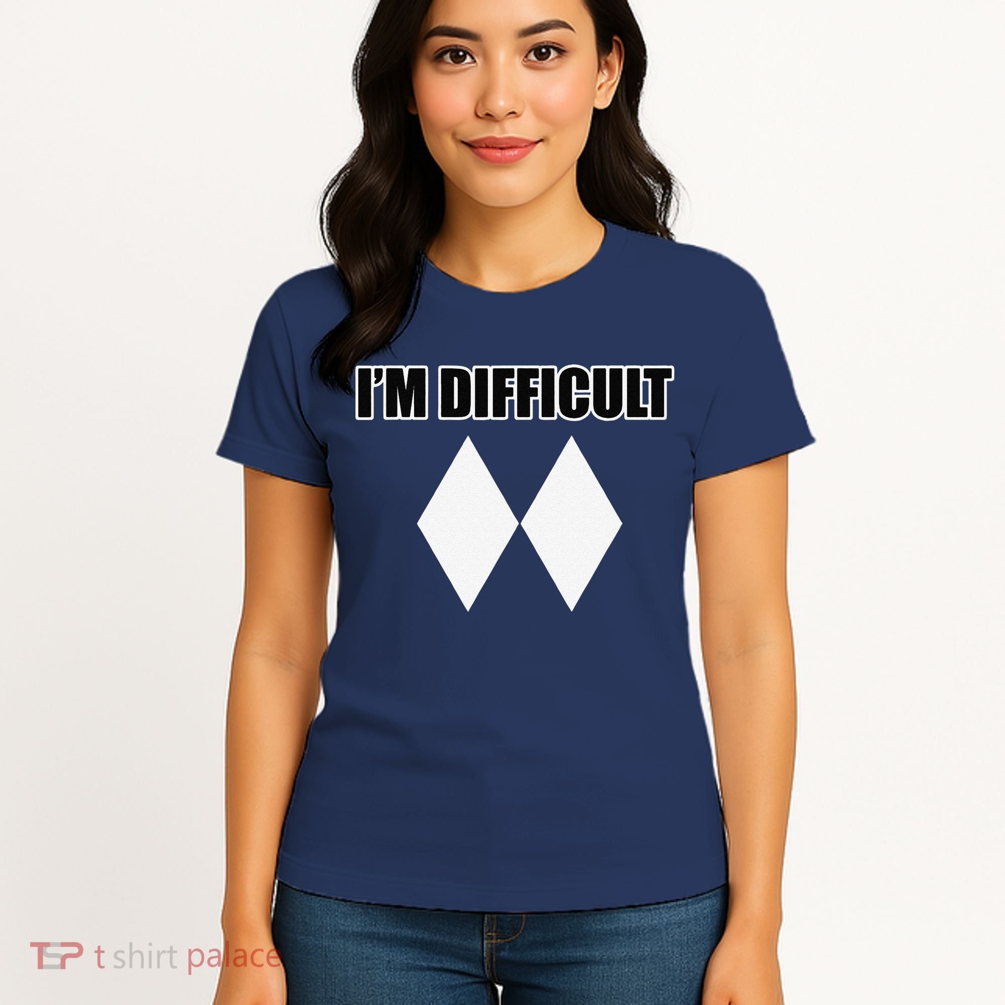 I'm Difficult Ski Funny Skier Snowboard Skiing Women's T-Shirt