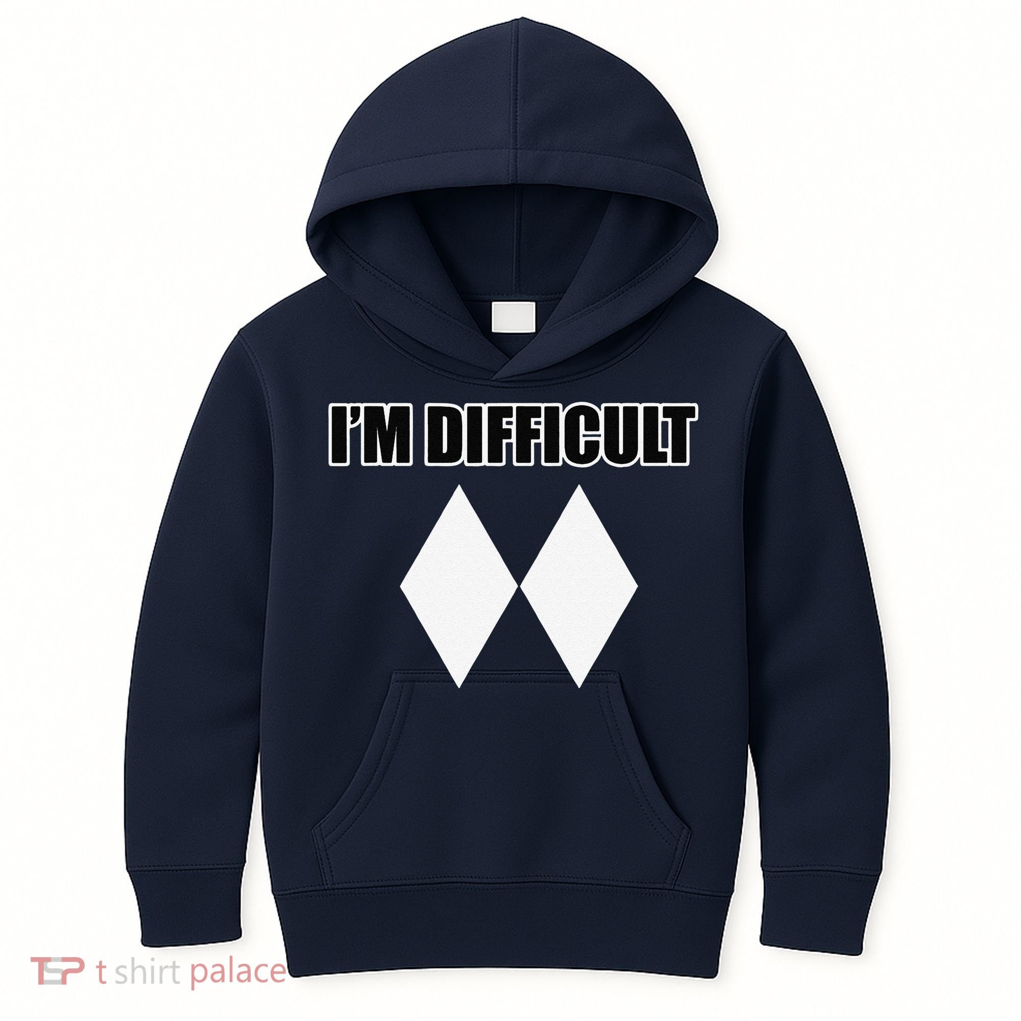 I'm Difficult Ski Funny Skier Snowboard Skiing Kids Hoodie