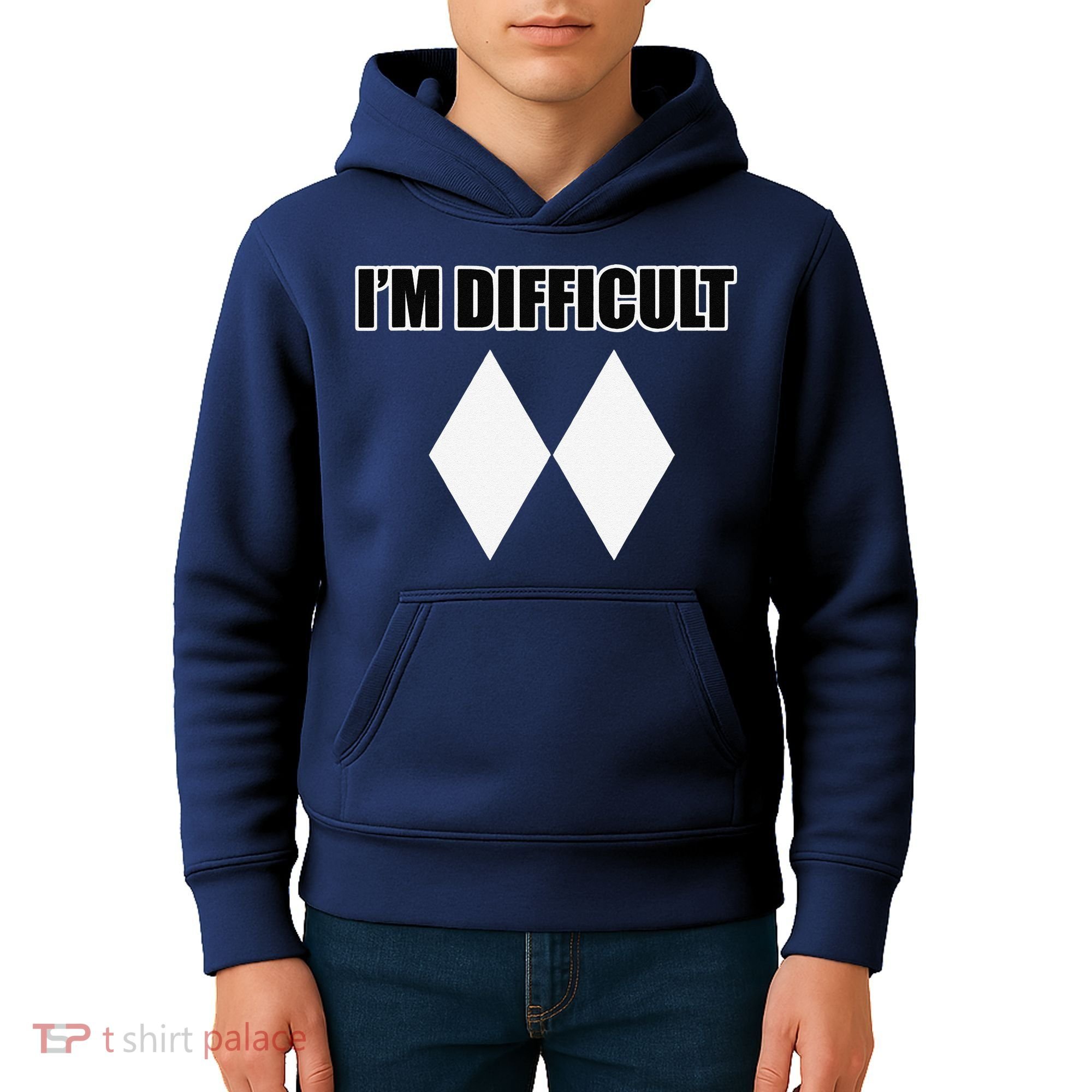 I'm Difficult Ski Funny Skier Snowboard Skiing Kids Hoodie