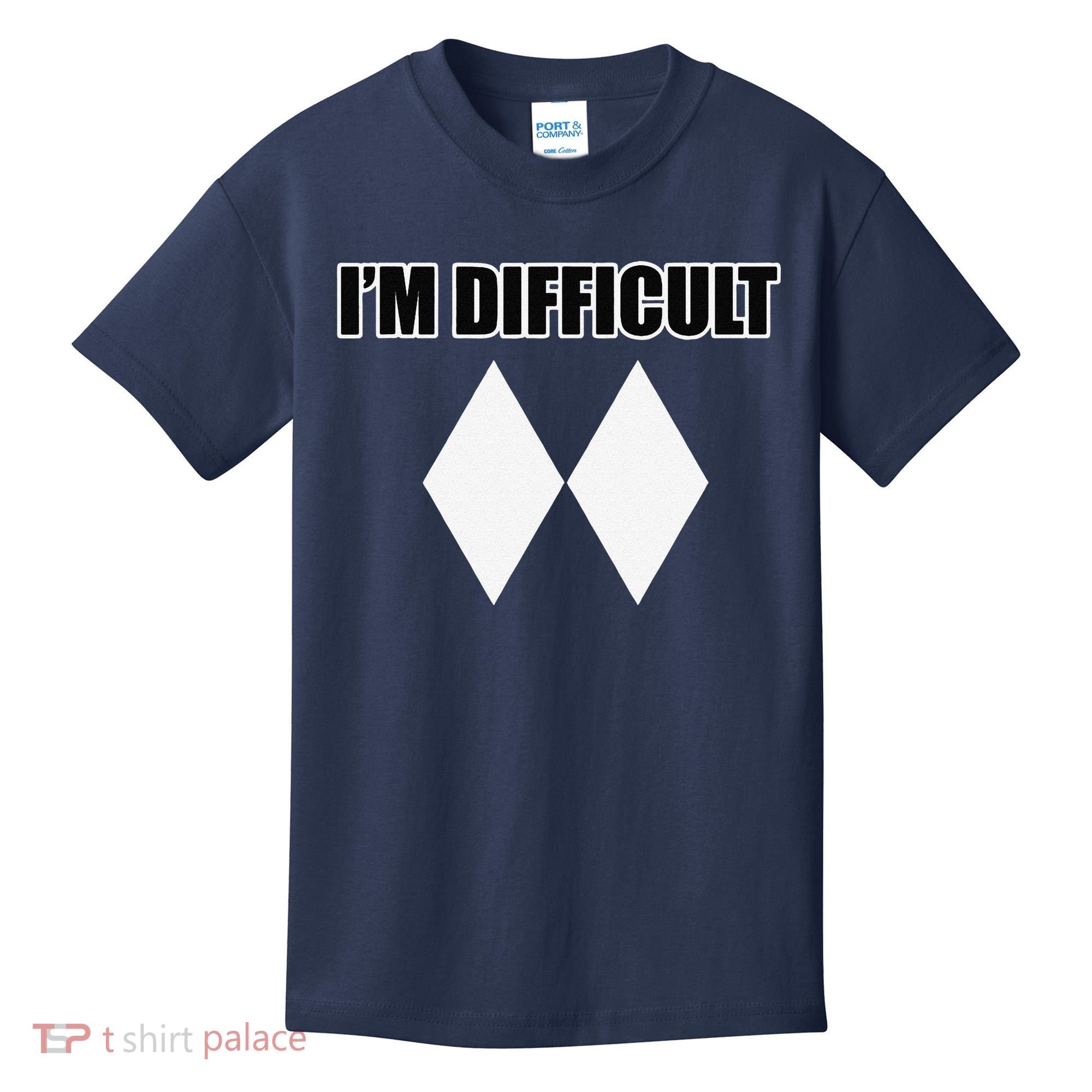 I'm Difficult Ski Funny Skier Snowboard Skiing Kids T-Shirt