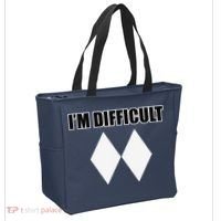 I'm Difficult Ski Funny Skier Snowboard Skiing Tote Bag thumb 2