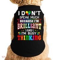 I Dont Speak Much Brilliant Autism Autistic Gift Doggie Tank thumb 0