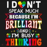 I Dont Speak Much Brilliant Autism Autistic Gift Apron thumb 3