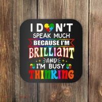 I Dont Speak Much Brilliant Autism Autistic Gift Coaster thumb 0