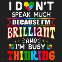 I Dont Speak Much Brilliant Autism Autistic Gift Hat thumb 2