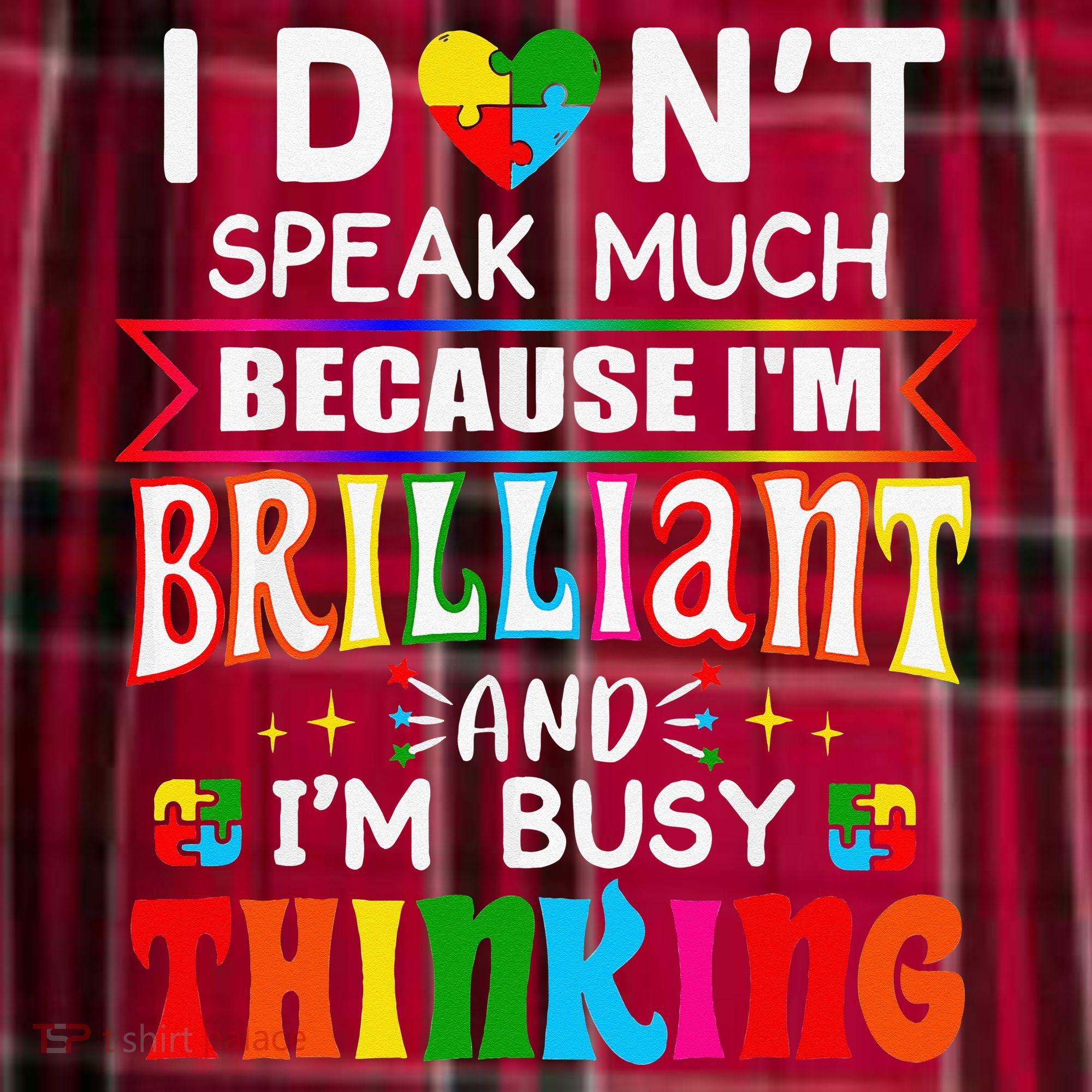 I Dont Speak Much Brilliant Autism Autistic Gift Women's Flannel Plaid Pajama Pants