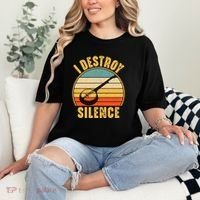 I Destroy Silence Banjo Funny Musical Instrument Comfort Colors T-Shirt thumb 2