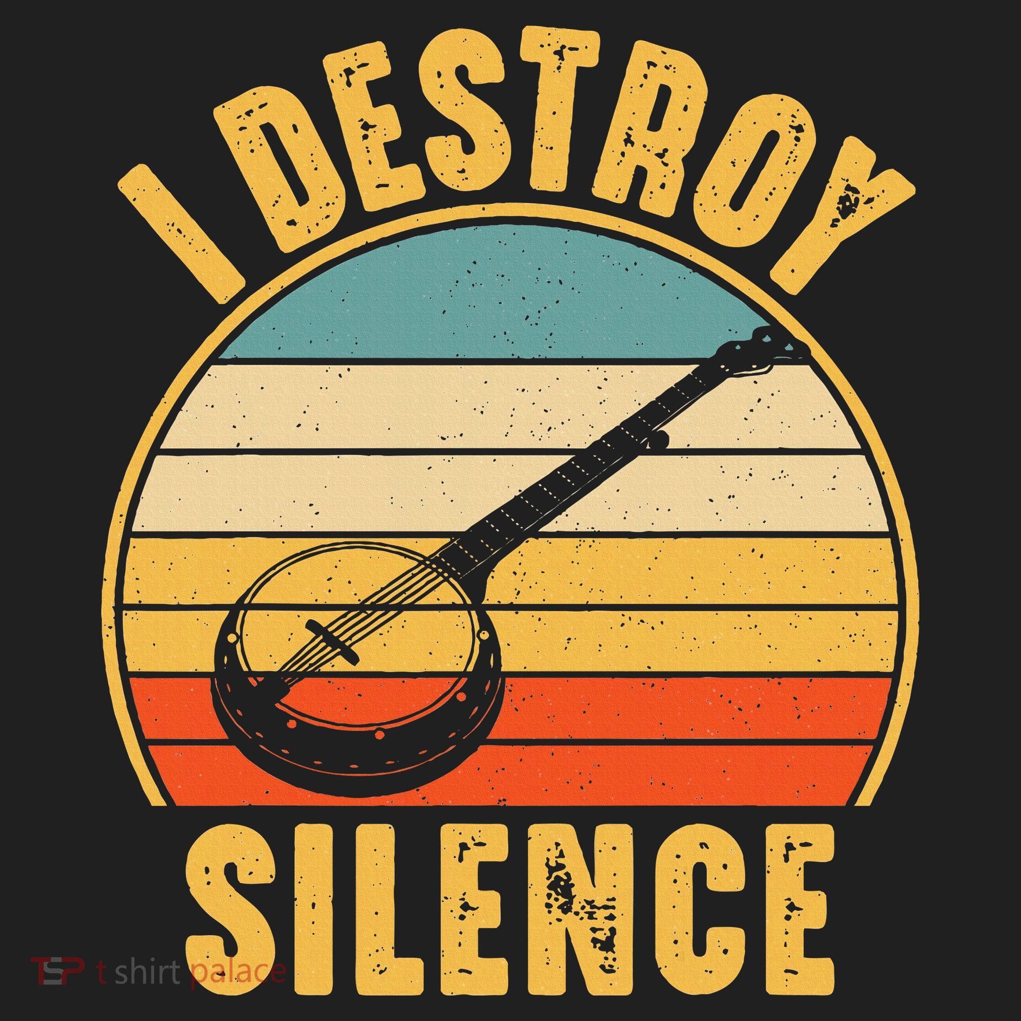 I Destroy Silence Banjo Funny Musical Instrument Women's Sweatshirt