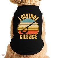 I Destroy Silence Banjo Funny Musical Instrument Doggie Tank thumb 0