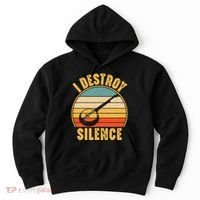 I Destroy Silence Banjo Funny Musical Instrument Hoodie thumb 0