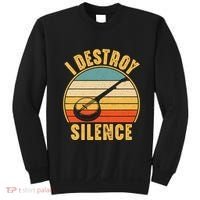 I Destroy Silence Banjo Funny Musical Instrument Sweatshirt thumb 0