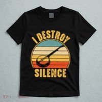 I Destroy Silence Banjo Funny Musical Instrument T-Shirt thumb 5
