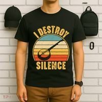 I Destroy Silence Banjo Funny Musical Instrument T-Shirt thumb 6