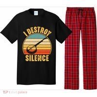 I Destroy Silence Banjo Funny Musical Instrument Pajama Set thumb 0