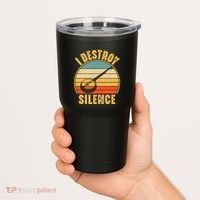 I Destroy Silence Banjo Funny Musical Instrument Tumbler thumb 2