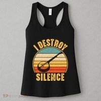 I Destroy Silence Banjo Funny Musical Instrument Women's Tank Top thumb 3