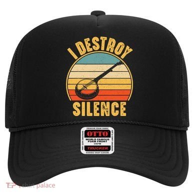 I Destroy Silence Banjo Funny Musical Instrument Hat