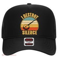 I Destroy Silence Banjo Funny Musical Instrument Hat thumb 0