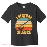 I Destroy Silence Banjo Funny Musical Instrument Toddler T-Shirt thumb 0