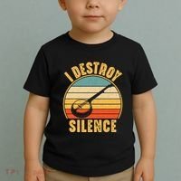 I Destroy Silence Banjo Funny Musical Instrument Toddler T-Shirt thumb 2