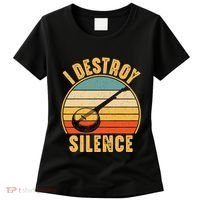I Destroy Silence Banjo Funny Musical Instrument Women's T-Shirt thumb 0
