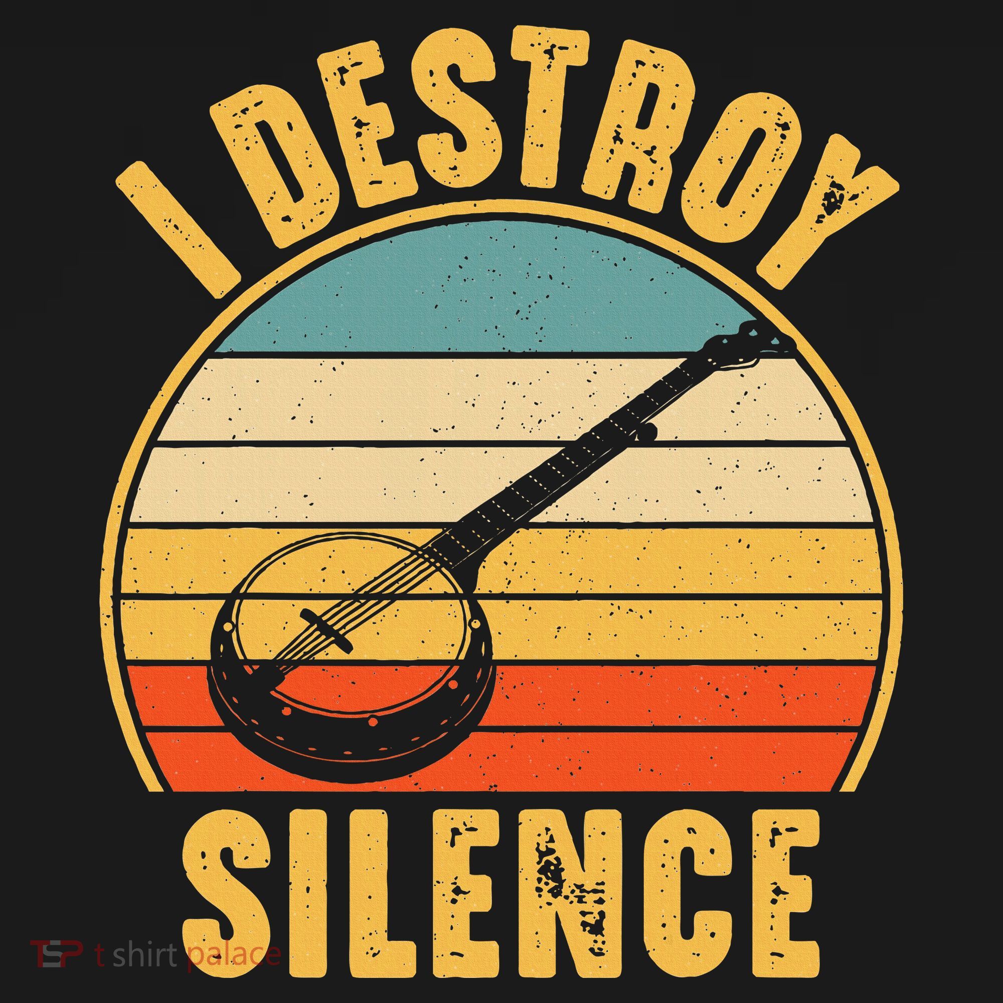 I Destroy Silence Banjo Funny Musical Instrument Kids Hoodie