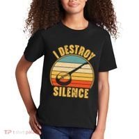 I Destroy Silence Banjo Funny Musical Instrument Kids T-Shirt thumb 2