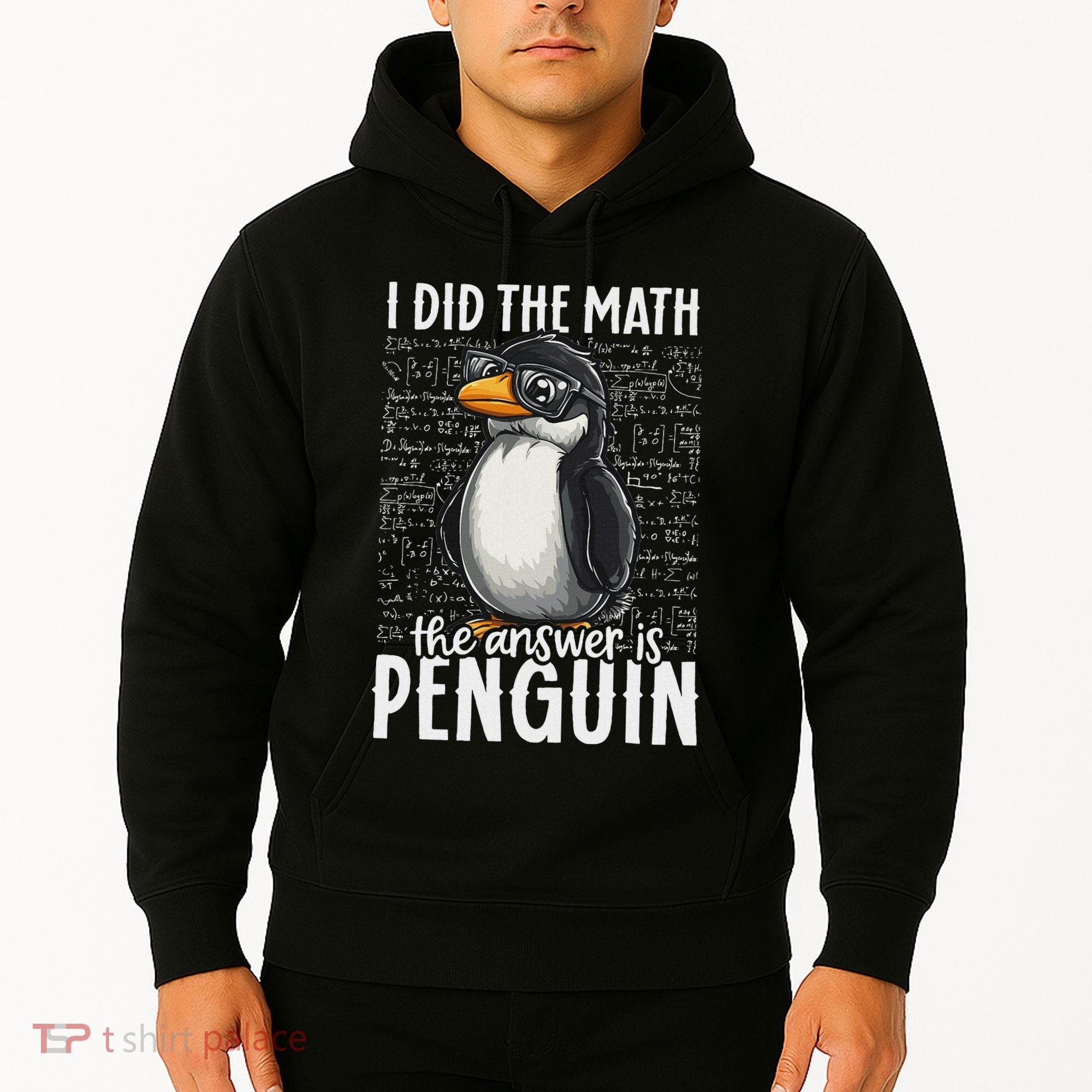 I Did The Math The Answer Is Penguin Funny Math Teacher Hoodie