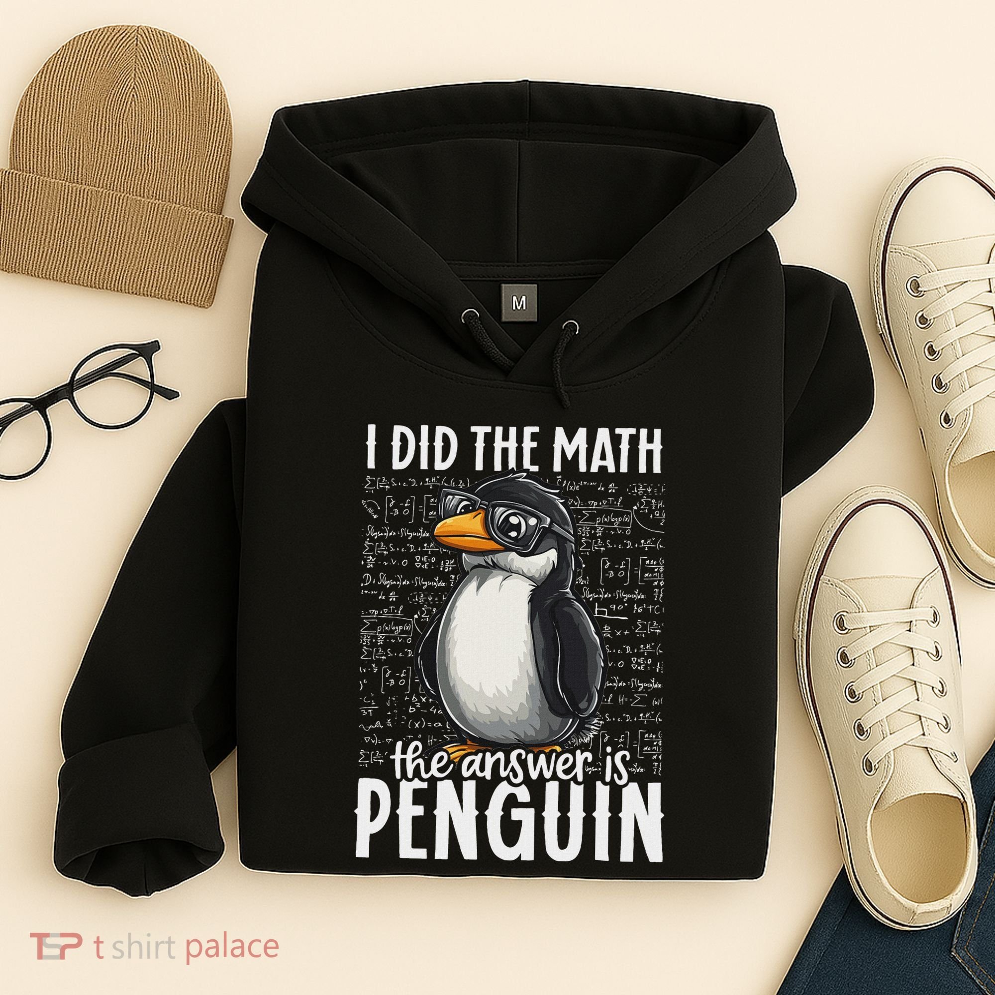 I Did The Math The Answer Is Penguin Funny Math Teacher Hoodie
