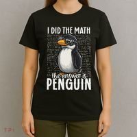 I Did The Math The Answer Is Penguin Funny Math Teacher T-Shirt thumb 4